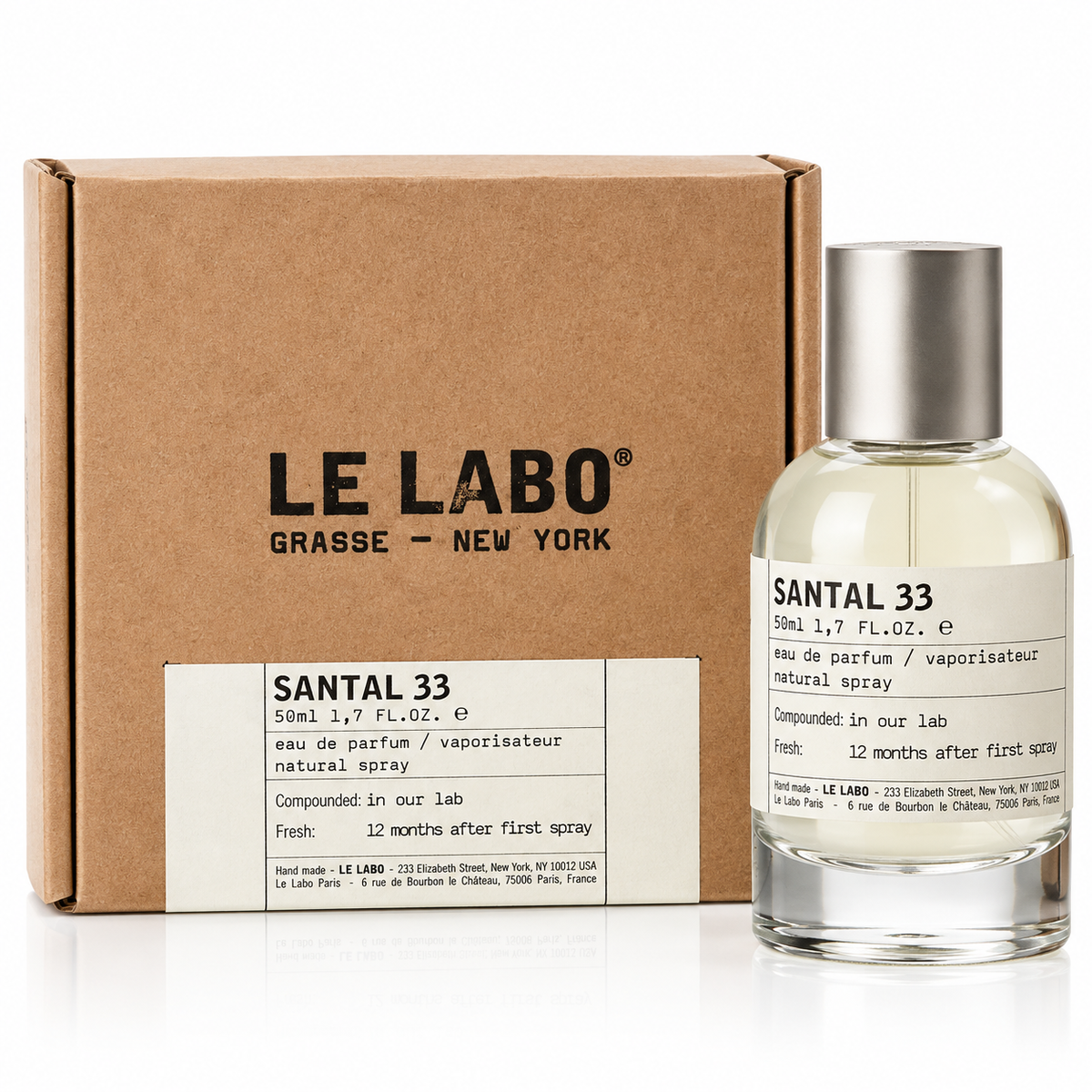Le Labo Santal 33 Eau de Parfum for Unisex – 1.7 Fl. Oz. / 50 ml