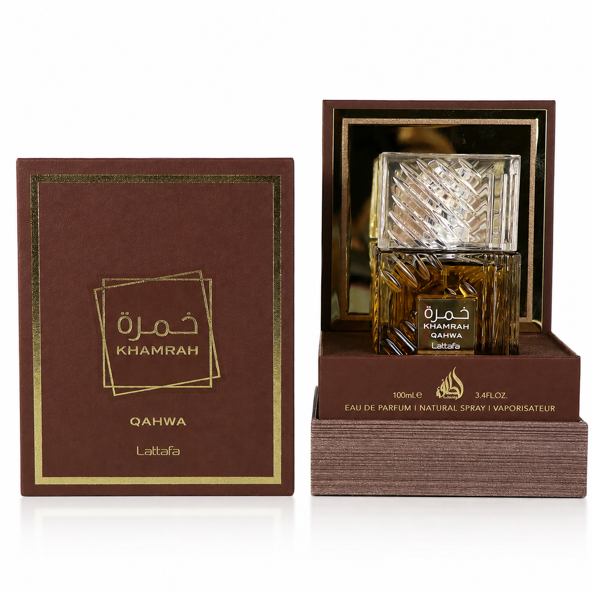 Lattafa KHAMRAH QAHWA for Unisex Eau de Parfum Spray – 3.40 Ounce / 100 ml