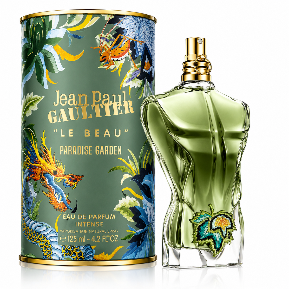 Jean Paul Gaultier Le Beau Paradise Garden for Men Eau de Parfum – 4.2 Ounce / 125 ml