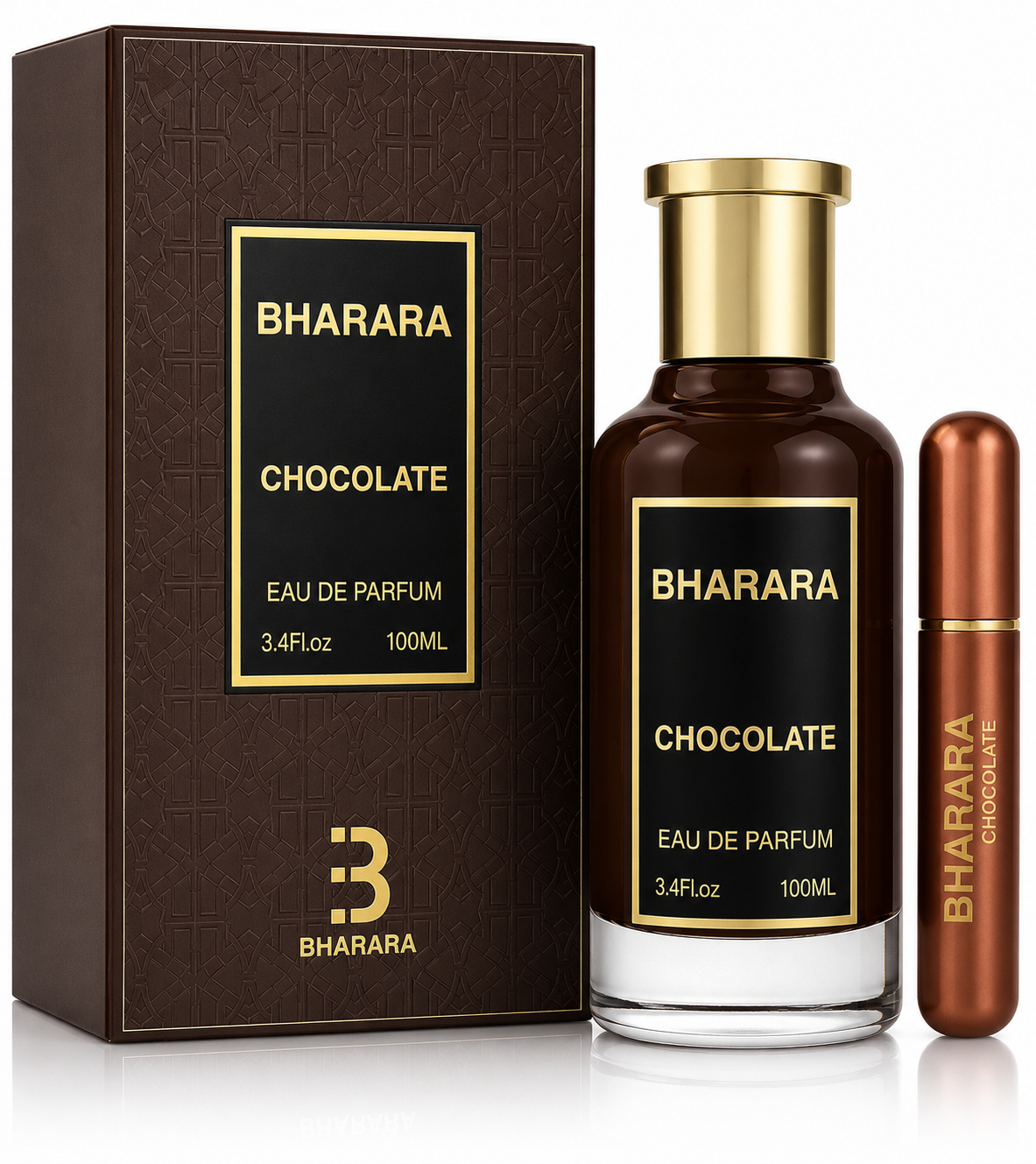 Bharara Chocolate for Unisex Eau de Parfum Spray – 3.4 Ounce / 100 ml