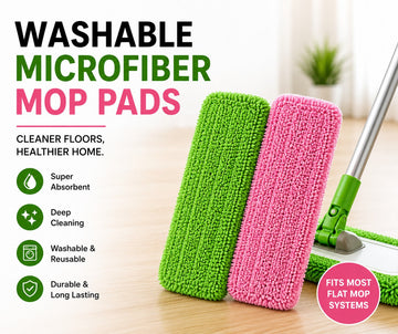 Washable Microfiber Mop Pads [Pack of 4]
